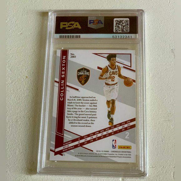 Collin Sexton 2018 Panini Chronicles PSA Graded 10 Rookie Card - Picture 2 of 2
